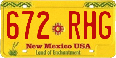 NM license plate 672RHG
