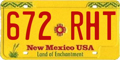 NM license plate 672RHT