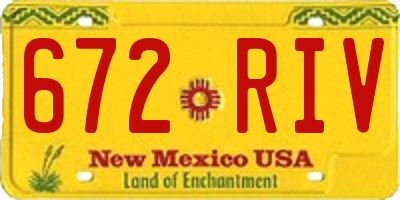 NM license plate 672RIV