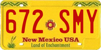 NM license plate 672SMY