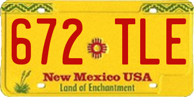 NM license plate 672TLE