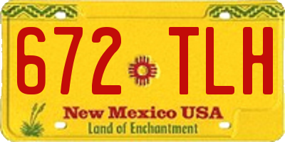 NM license plate 672TLH