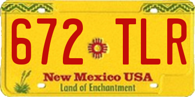 NM license plate 672TLR