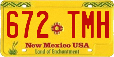 NM license plate 672TMH
