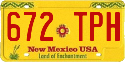 NM license plate 672TPH
