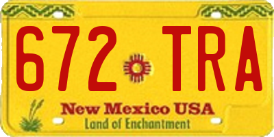 NM license plate 672TRA