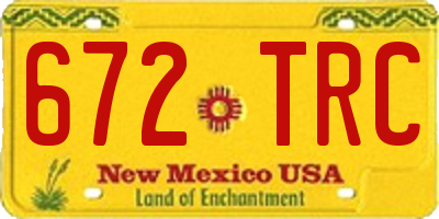 NM license plate 672TRC