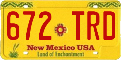 NM license plate 672TRD