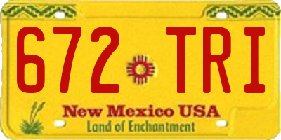 NM license plate 672TRI