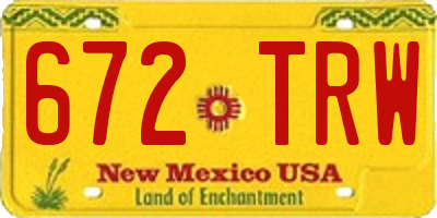 NM license plate 672TRW