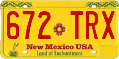 NM license plate 672TRX