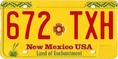 NM license plate 672TXH