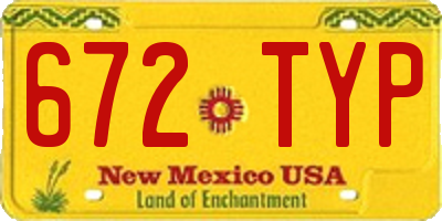 NM license plate 672TYP