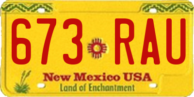 NM license plate 673RAU