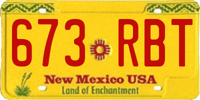 NM license plate 673RBT