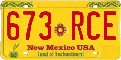 NM license plate 673RCE