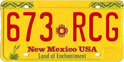 NM license plate 673RCG
