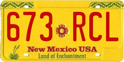NM license plate 673RCL