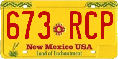 NM license plate 673RCP