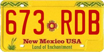 NM license plate 673RDB