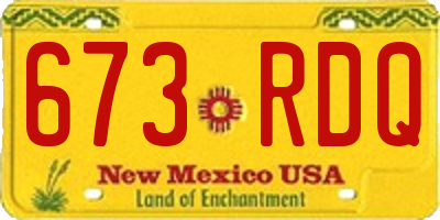 NM license plate 673RDQ