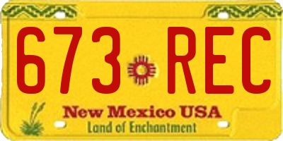 NM license plate 673REC