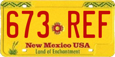 NM license plate 673REF