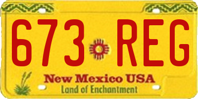 NM license plate 673REG