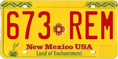 NM license plate 673REM