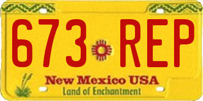 NM license plate 673REP