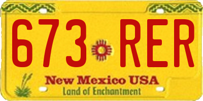 NM license plate 673RER