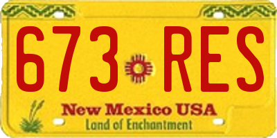 NM license plate 673RES