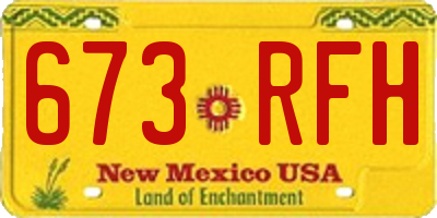 NM license plate 673RFH