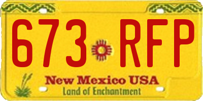 NM license plate 673RFP