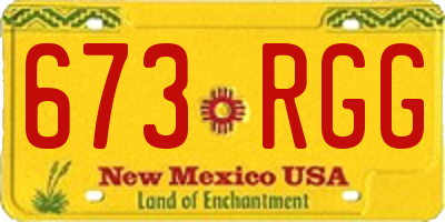 NM license plate 673RGG