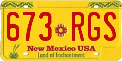 NM license plate 673RGS