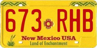 NM license plate 673RHB