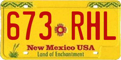 NM license plate 673RHL