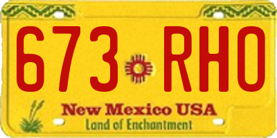 NM license plate 673RHO