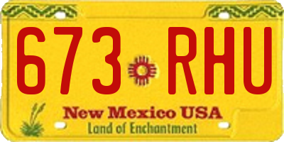 NM license plate 673RHU