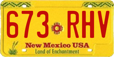 NM license plate 673RHV
