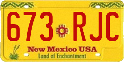 NM license plate 673RJC