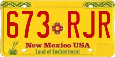 NM license plate 673RJR