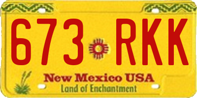 NM license plate 673RKK