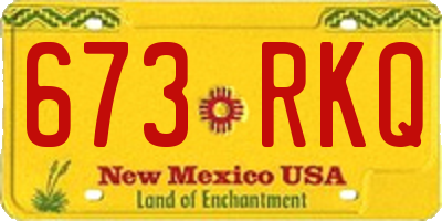 NM license plate 673RKQ