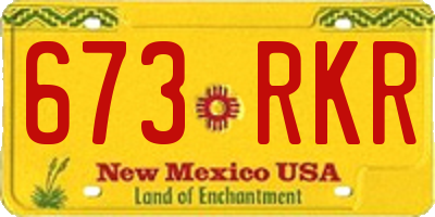 NM license plate 673RKR