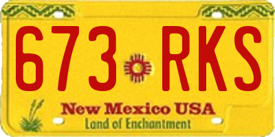 NM license plate 673RKS