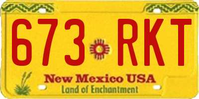 NM license plate 673RKT