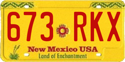 NM license plate 673RKX