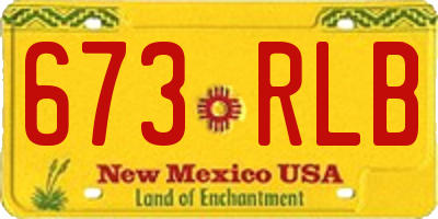 NM license plate 673RLB